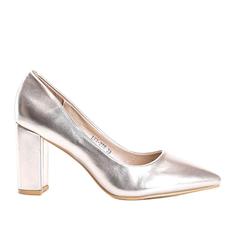 Pumps metallizzate oro sul pilastro Biancaa d'oro