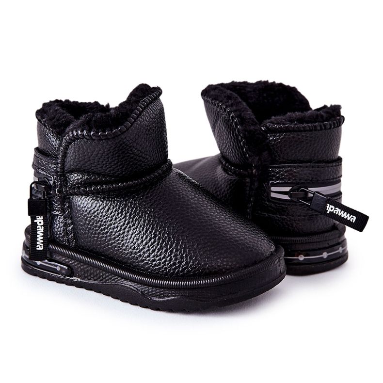 PA1 Stivali da neve per bambini Black Frosty nero