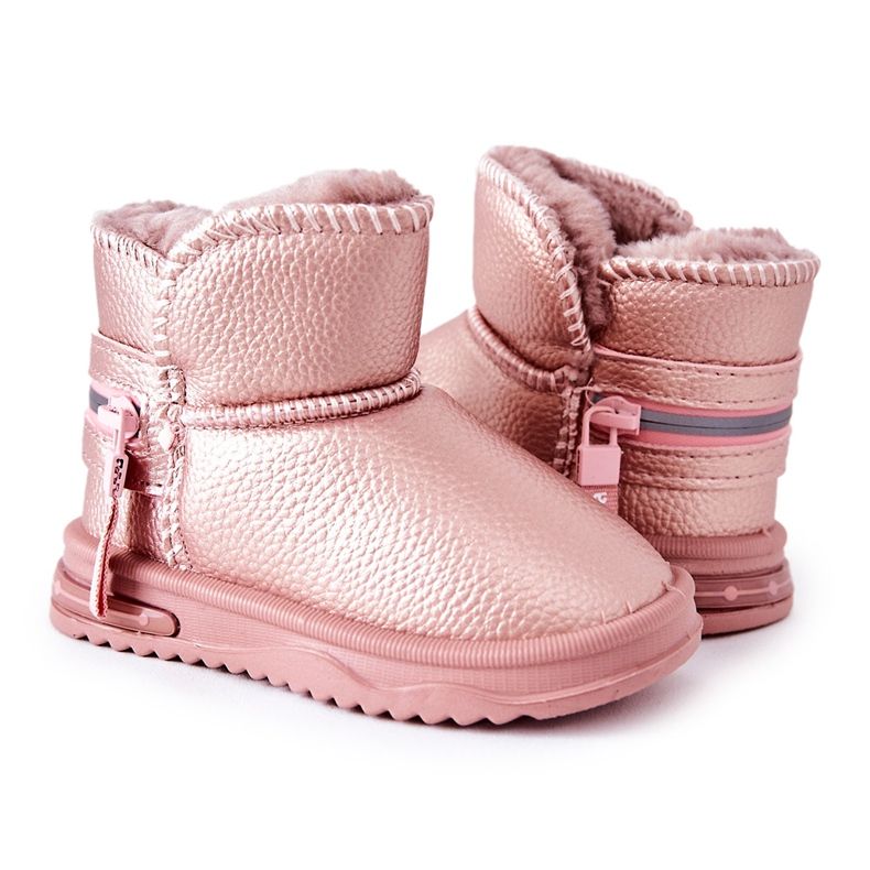 Stivali da neve rosa delle ragazze
