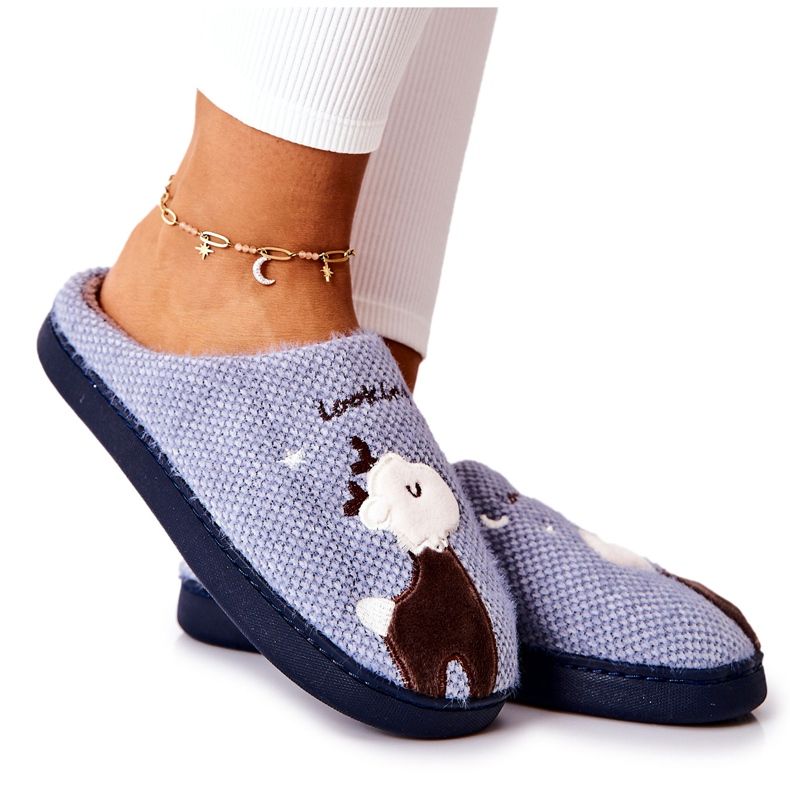 WJ1 Calde pantofole renne Blue Jilly marrone