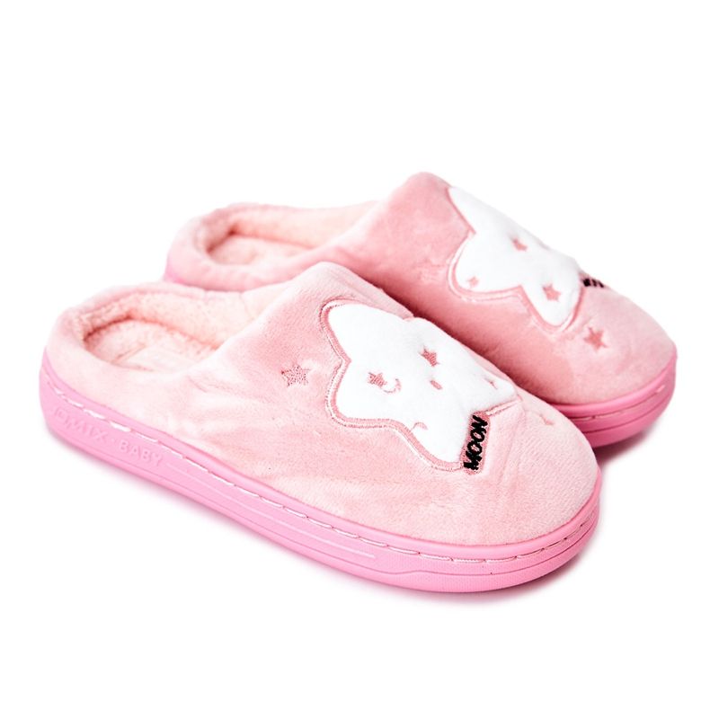 WJ1 Pantofole Bambini Stelle Rosa chiaro Nella bianca