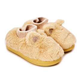 Calde Pantofole A Coste Gialle Dessi beige