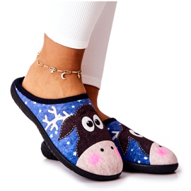 Calde pantofole Fantasia renne Blue Elodie