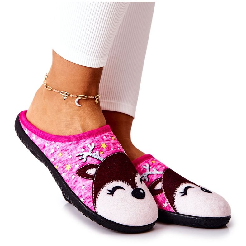 WJ1 Calde pantofole Renna Pink Taffy rosa