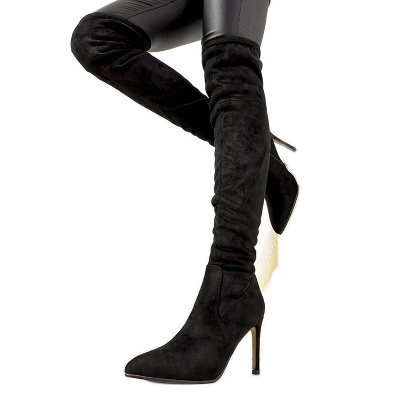 Stivali neri a stiletto da donna con isolamento Aloe nero