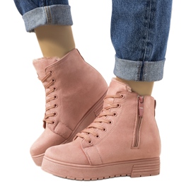 Sneakers rosa con zeppa Lara