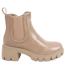 Stivali su suola alta Gunno Khaki beige cachi