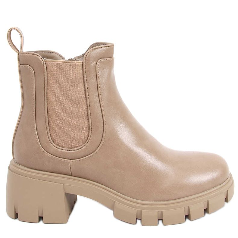 Stivali su suola alta Gunno Khaki beige cachi