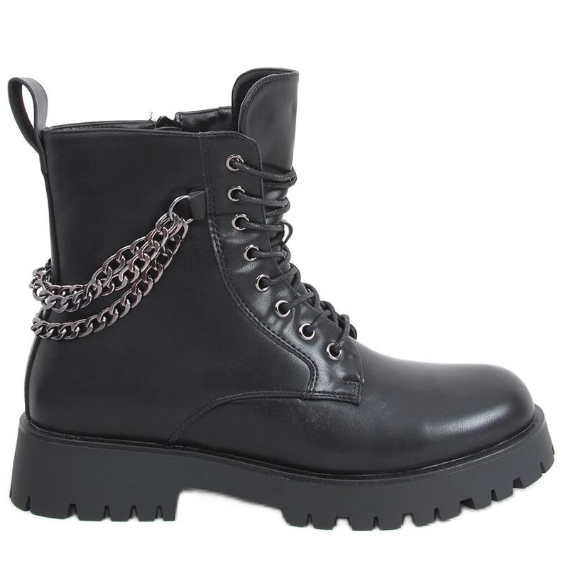 Stivali stivali con catene Tokio Black nero
