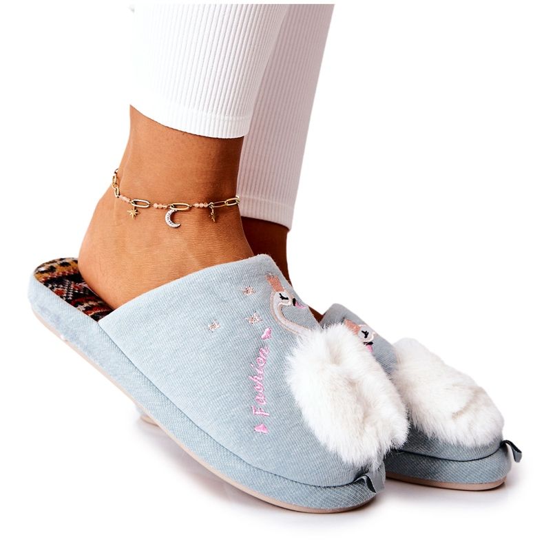 Ciabatte calde Blue Rey's swan