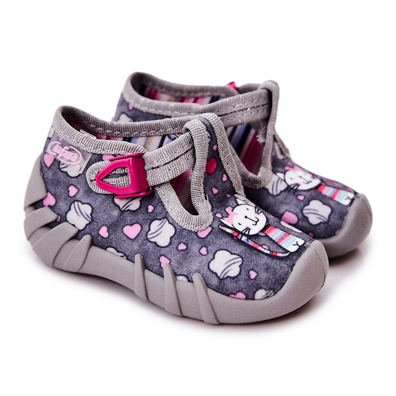 BEFADO S.A. Scarpe Pantofole Befado Kotki 110P326 Grigio