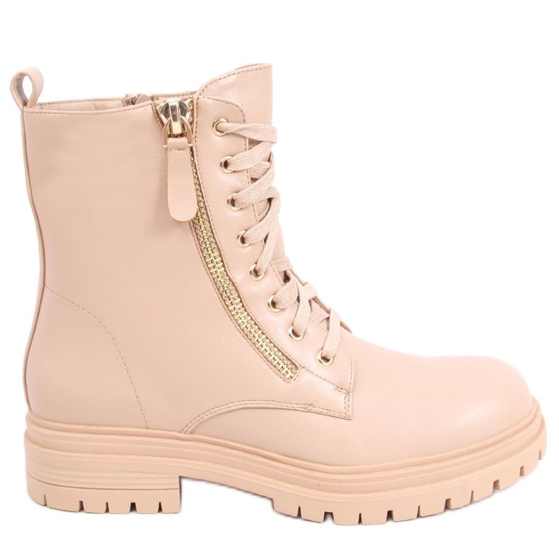 Stivali stringati di Dontre Nude beige