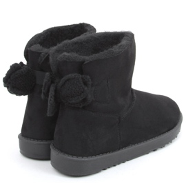 Emusy con fiocco in lana Kelly Black nero