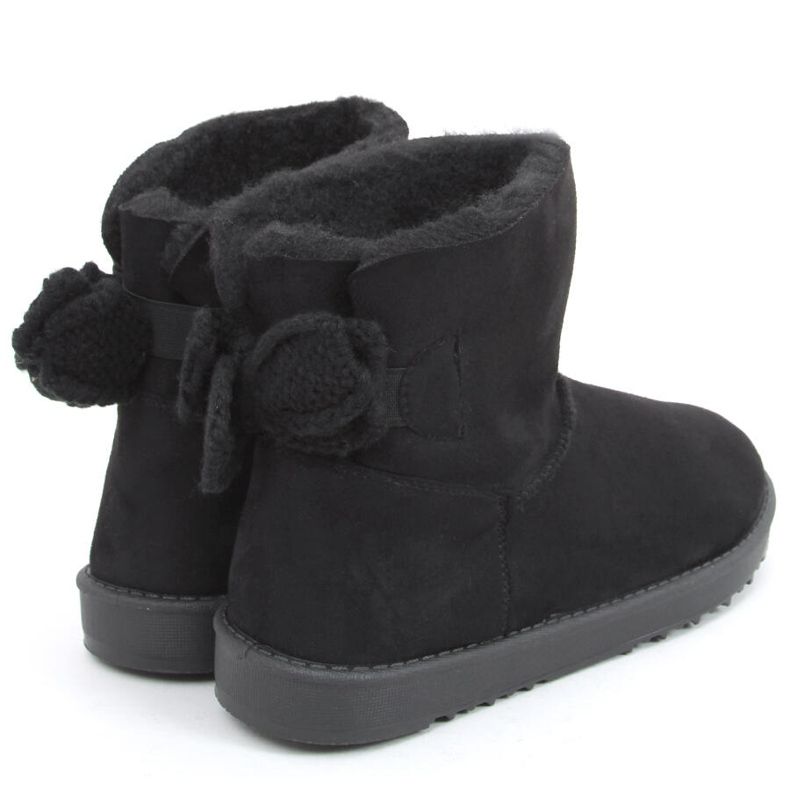 Emusy con fiocco in lana Kelly Black nero