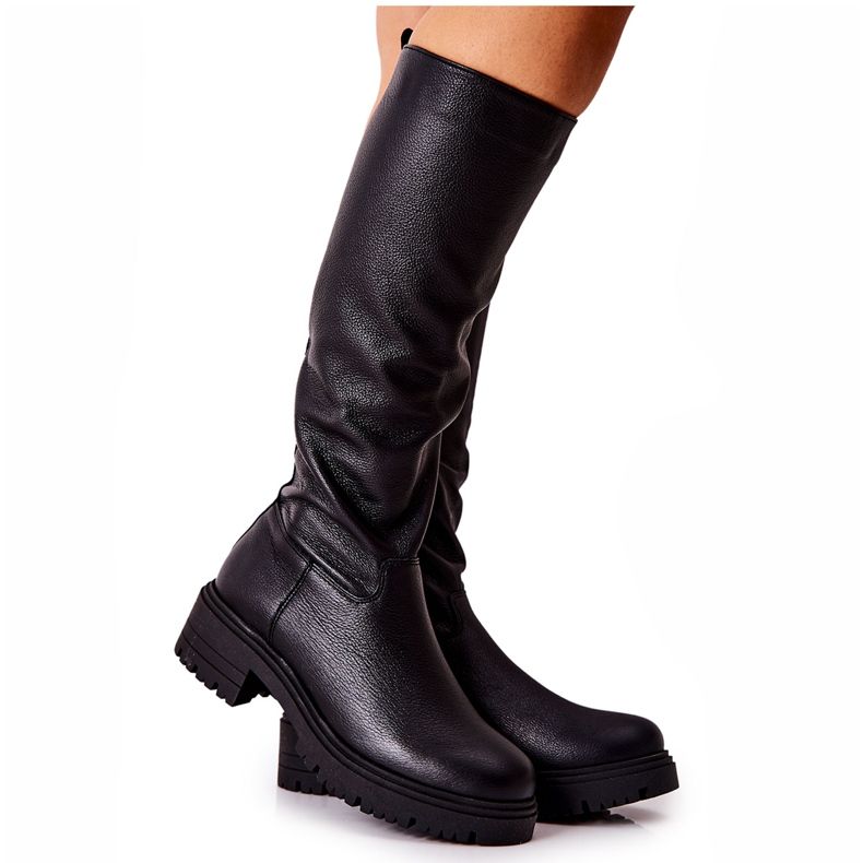 Stivali in pelle Nero Nicole 2685