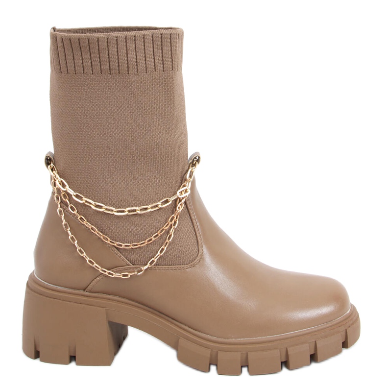 Stivali con tomaia a calzino di Grace Khaki cachi