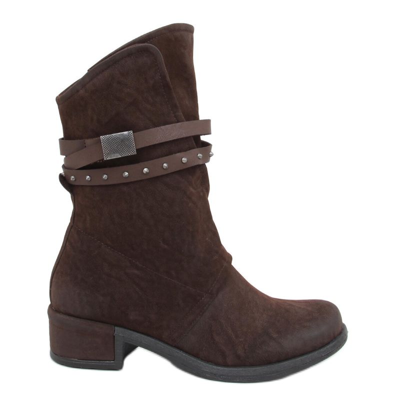 Stivali militari da donna Aina Brown marrone