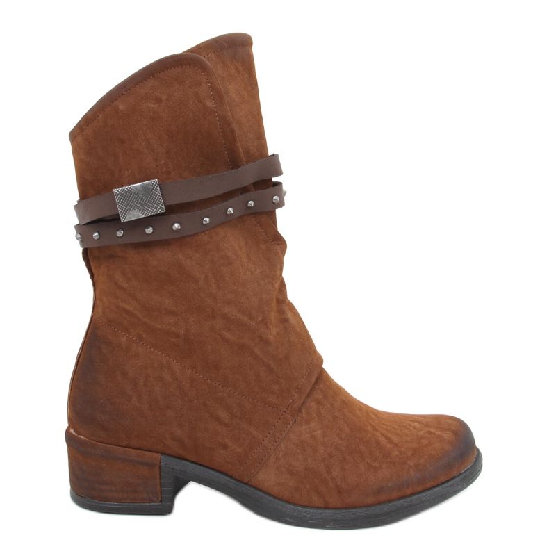 Stivali militari da donna Aina Camel marrone