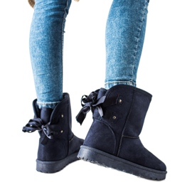 TRENDI Mukluki con un fiocco blu navy