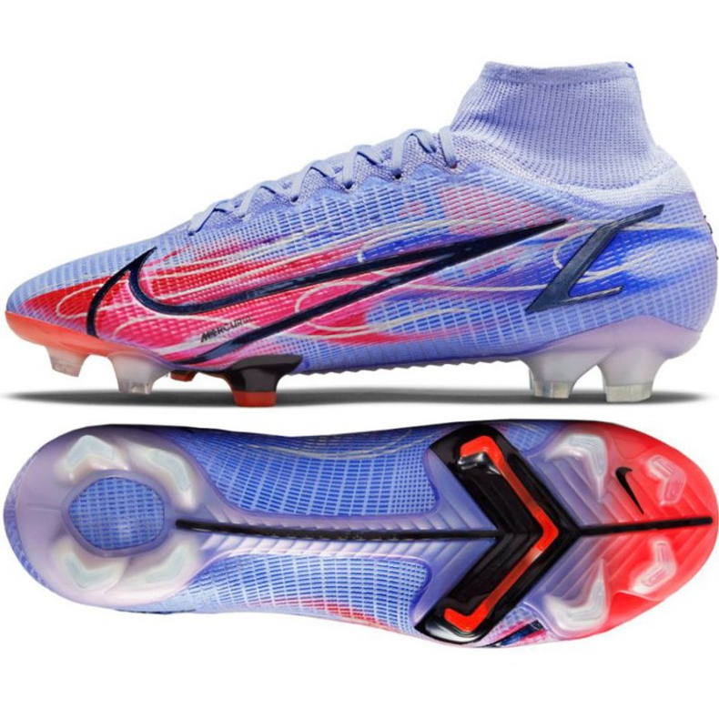 Nike Mercurial Superfly 8 Elite Km Fg M DB2859 506 scarpe da calcio multicolore rose e porpora
