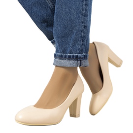 Décolleté beige sul post Unos