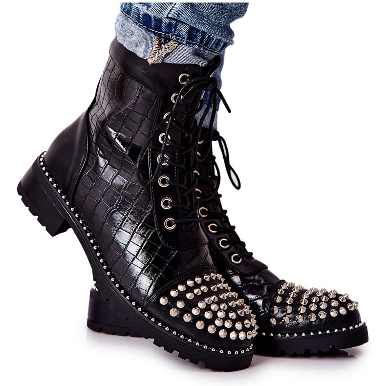 WT1 Stivali neri Sorela con cerniere nero