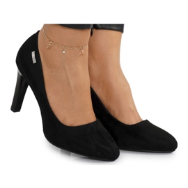 PJ1 Décolleté classiche su barra in camoscio nero Eliana
