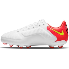 Nike Legend 9 Pro Fg Jr DA1335 176 scarpe da calcio bianco, ed bianco