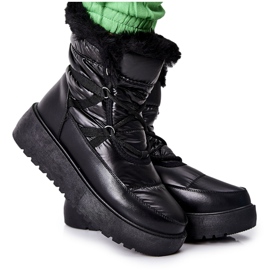 S.Barski Stivali da neve caldi neri da donna Black Gordian nero