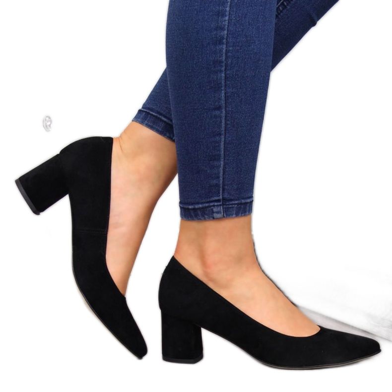 Décolleté Juma W CIT2711D in suede pillar nero