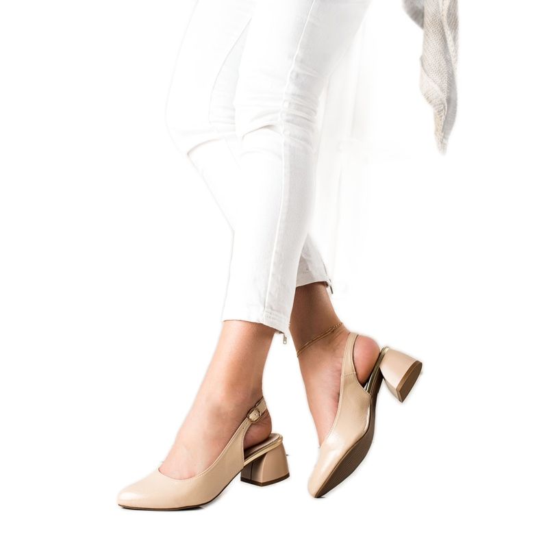 M.Daszyński Décolleté Con Tacco Scoperto beige