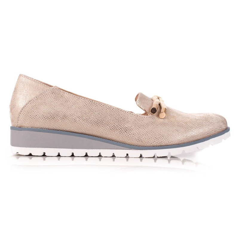 M.Daszyński Ballerina Zeppa Con Fiocco beige