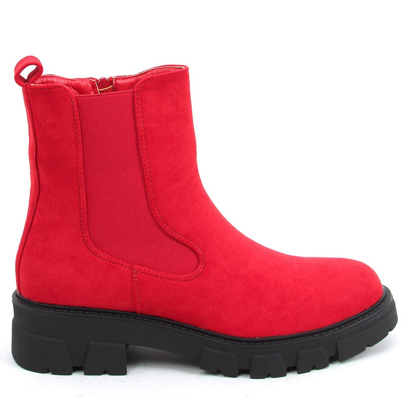 Stivaletti Chelsea in camoscio rosso Hege