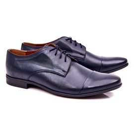 Bednarek Polish Shoes Pantofole in pelle da uomo Bednarek Navy Blue