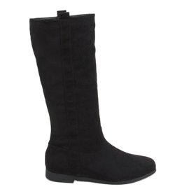 Flatty Stivali piatti neri nero