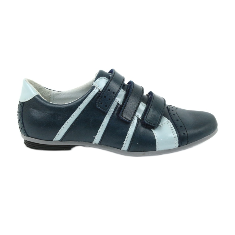 Scarpe in pelle Mido in pelle per velcro blu navy mido