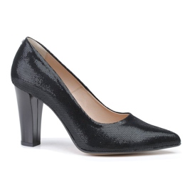 Marco Shoes Décolleté nere in pelle scamosciata lucida nero