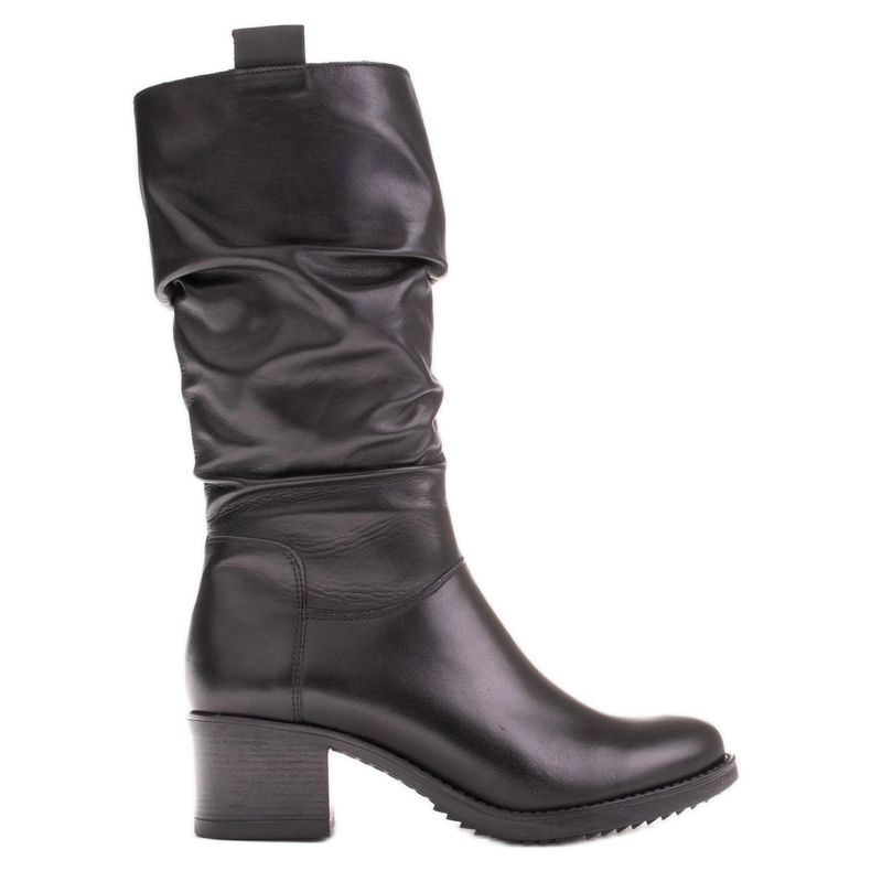 Marco Shoes Stivali in pelle nera 0812b-001-3 nero