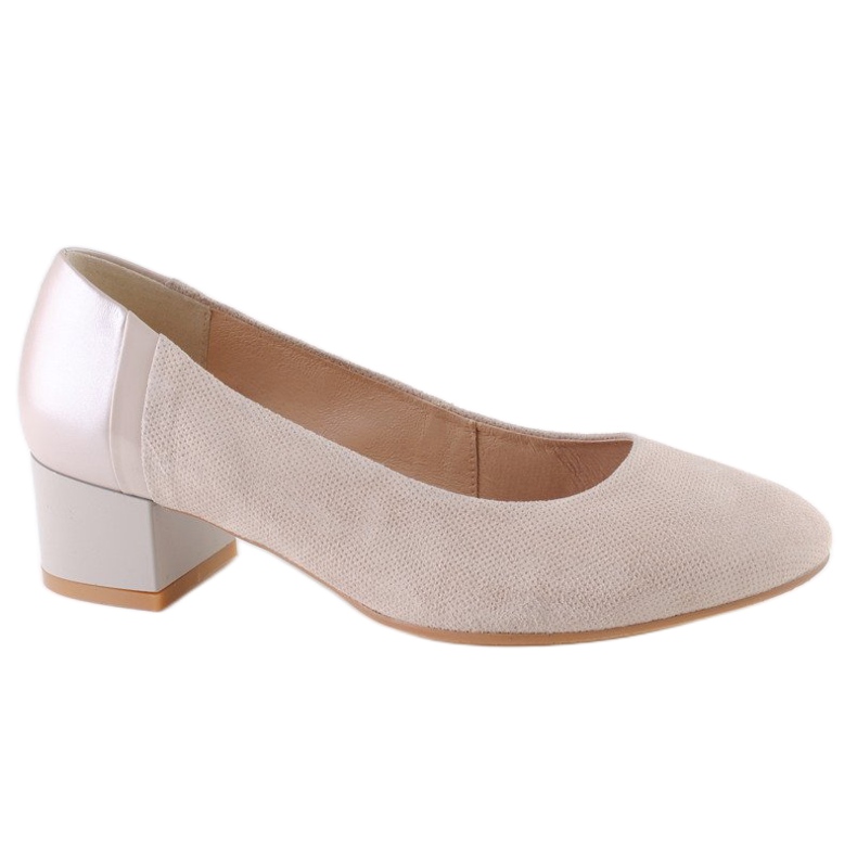 Marco Shoes Décolleté in pelle tacco 0887P beige