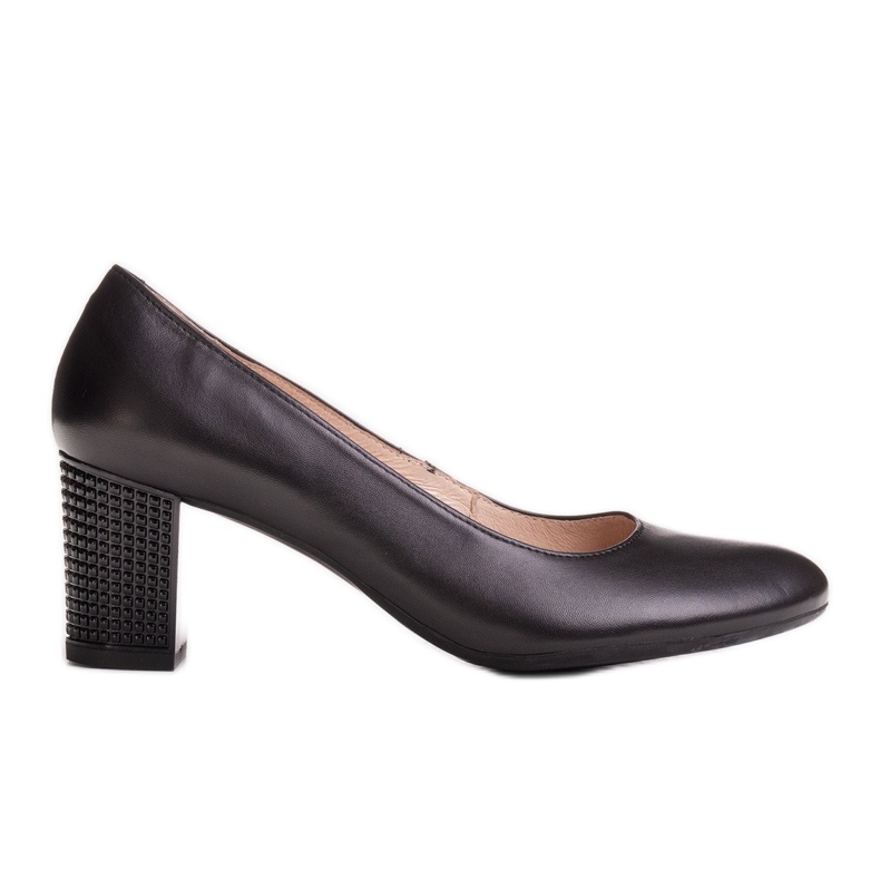 Marco Shoes Scarpe nere lisce 1170P con tacco 3D nero