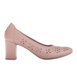 Marco Shoes Décolleté beige su palo con motivo traforato