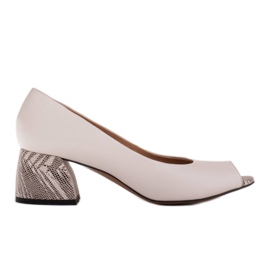Marco Shoes Tacchi a botte bianca