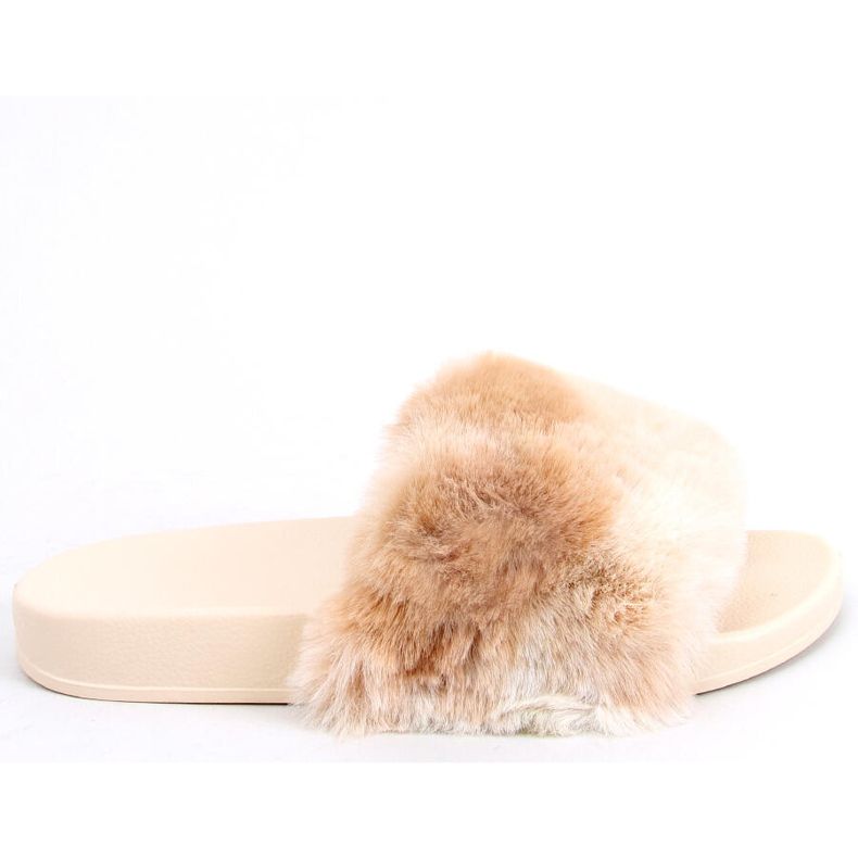 Pantofole in pelliccia ombre beige Emy