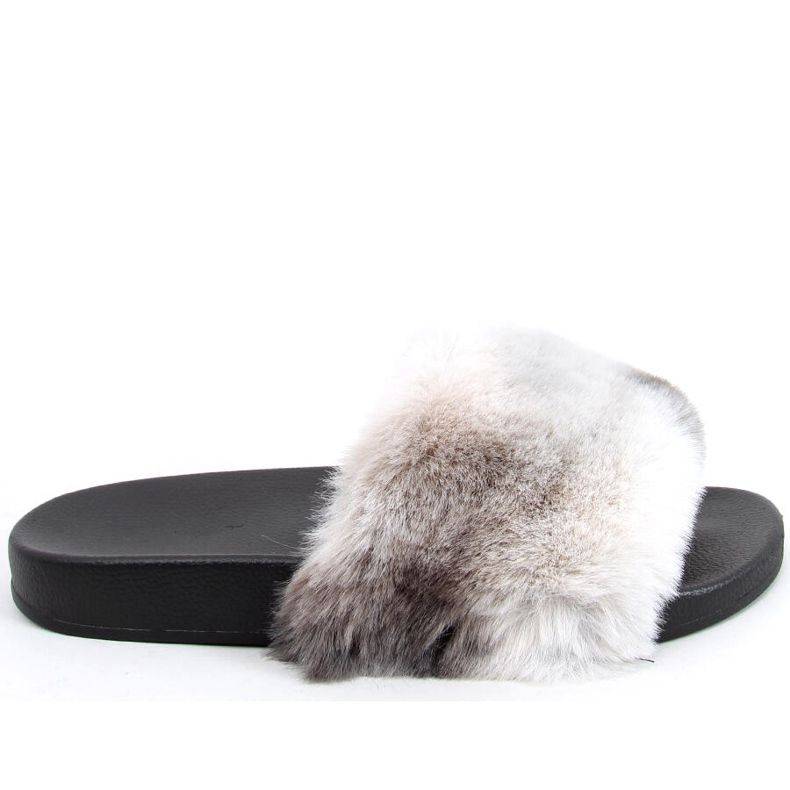 Pantofole in pelliccia ombre Emy Black nero grigio