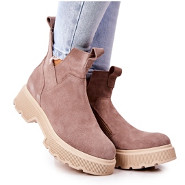 Lewski Shoes Stivali scamosciati Workery Lewski 3104 / P Cappucino beige