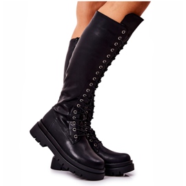PG2 Stivali alti Kannies neri allacciati caldi nero