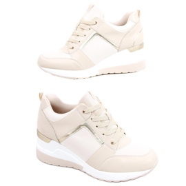Sneakers con zeppa Wisto Albicocca beige