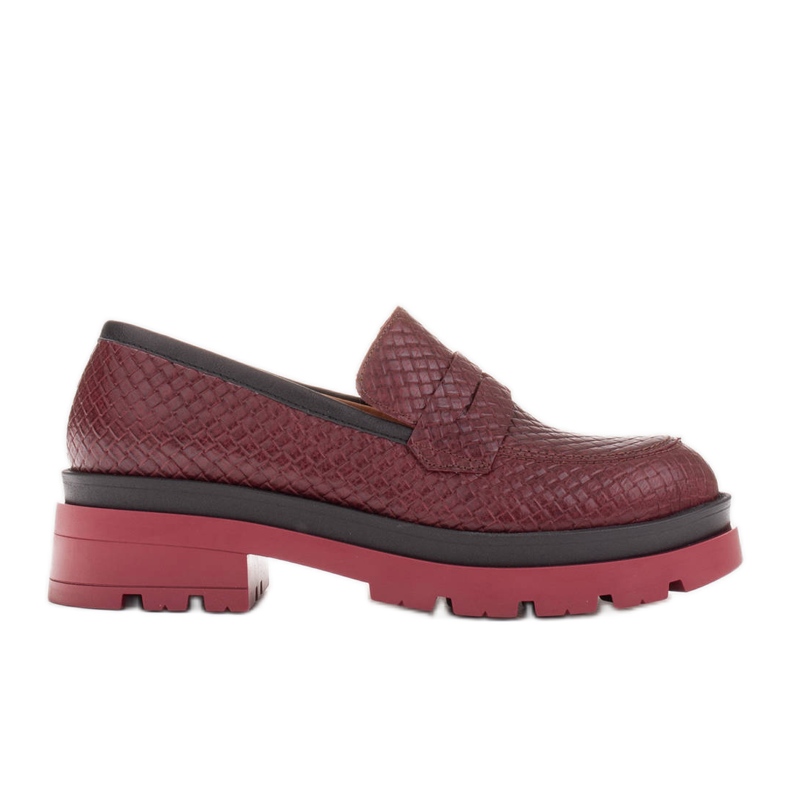 Marco Shoes Mocassini con suola spessa rosso