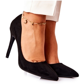 WS1 Scarpe col tacco alto in pelle scamosciata melany nera nero