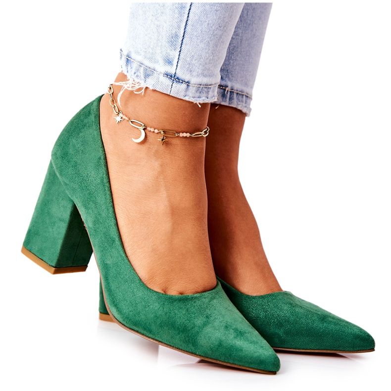 WS1 Pumps On A Pole Suede Verde Florena
